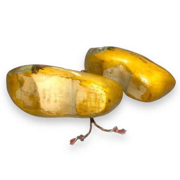 Vintage Dutch Clogs Klompen Hand Carved Wood Holland Souvenir Decor Traditional - Picture 8 of 10